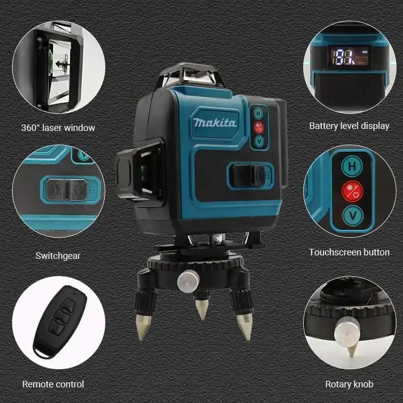 Makita 18V Battery,16Lines4D G - огляд і ціна Level Laser Line