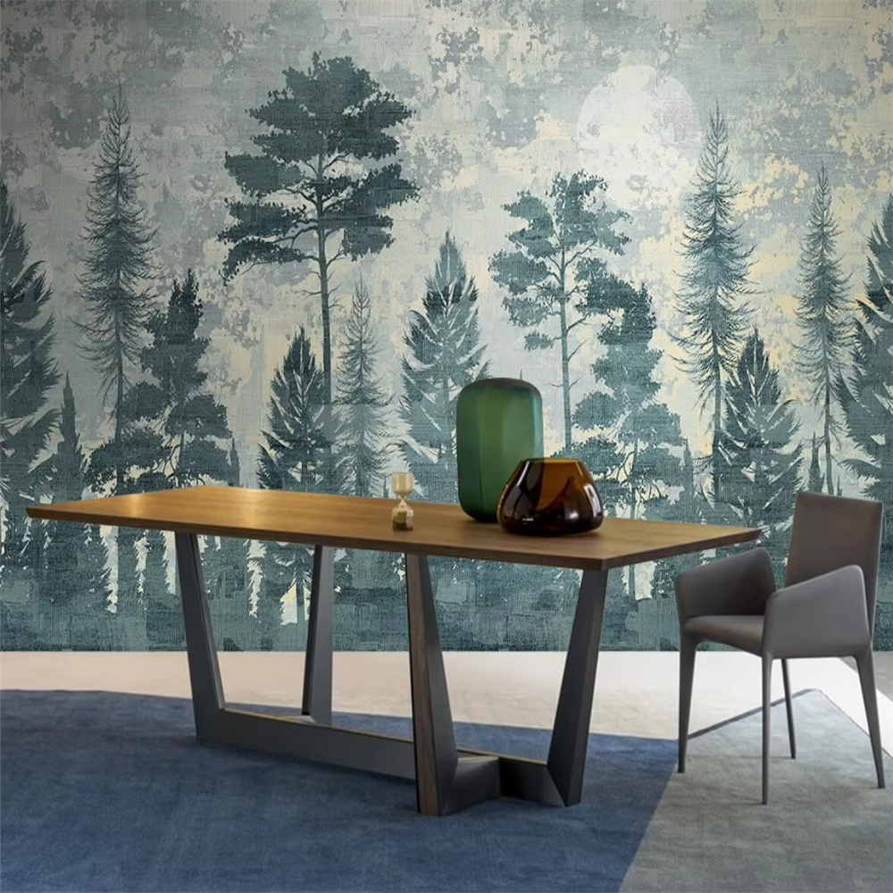 Custom Mural Misty Forest Wall - огляд і ціна Home Improvement Background