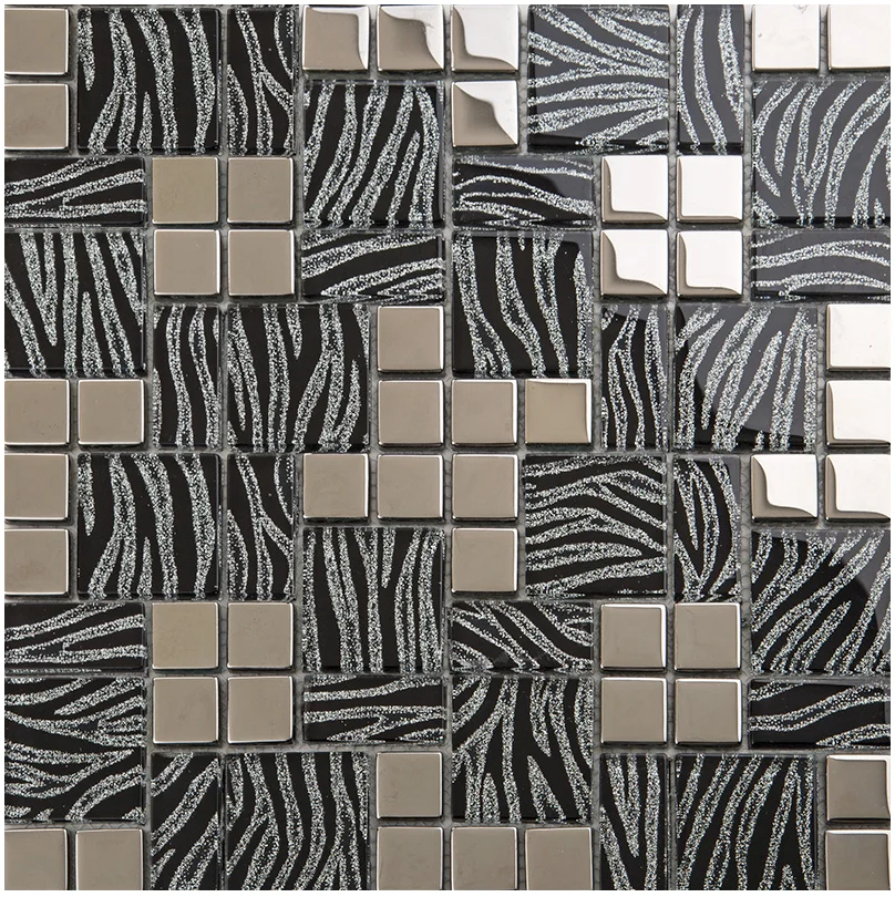 Luxury Black Silver Glass  Mos - огляд і ціна Home Improvement Background