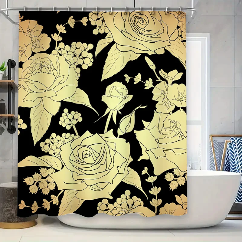 Luxury Golden Floral Shower Cu - огляд і ціна Home Improvement Background