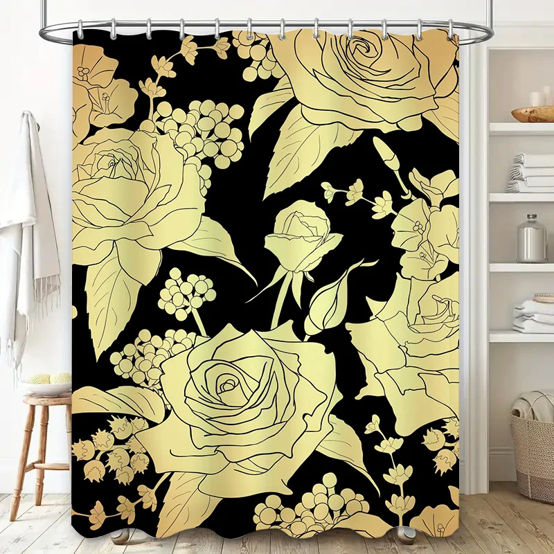 Luxury Golden Floral Shower Cu - огляд і ціна Home Improvement Background