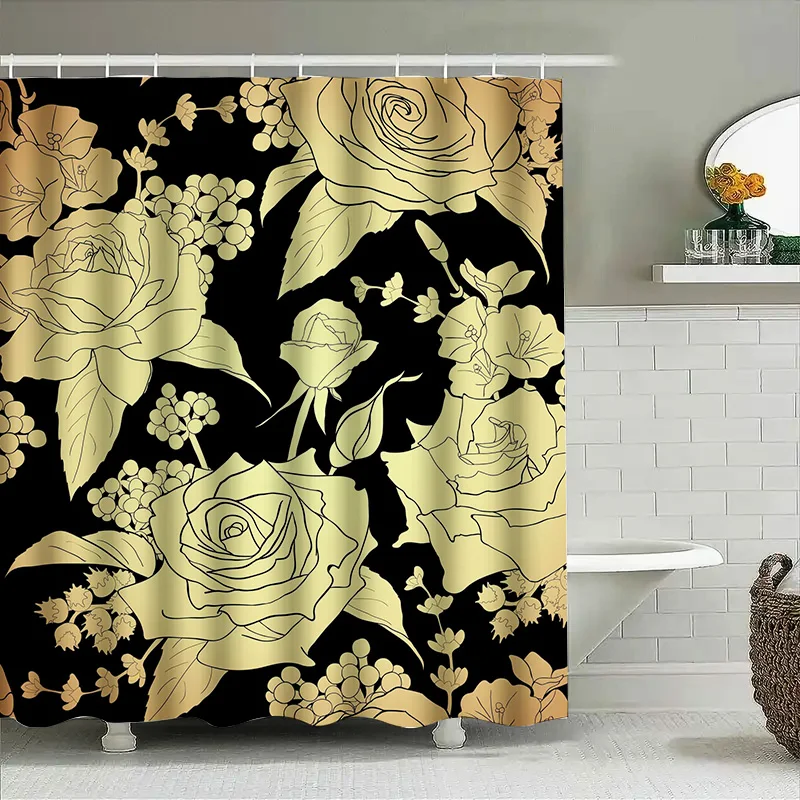 Luxury Golden Floral Shower Cu - огляд і ціна Home Improvement Background
